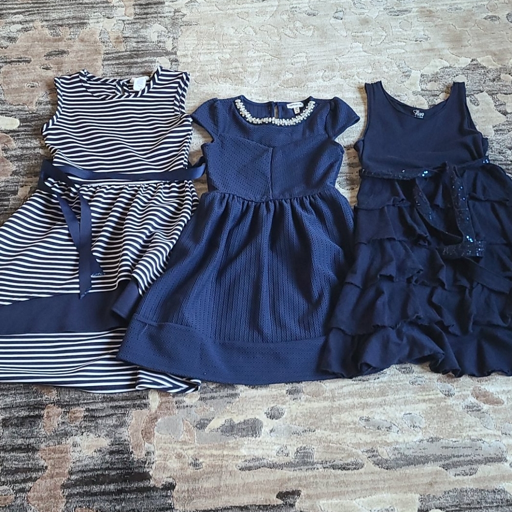 Bundle of 3 girls dresses size 7-8